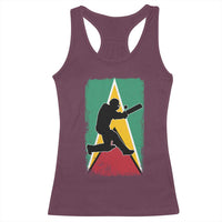 Guyana Cricket Racerback Tank Top Retro Vintage Sport Guyanese Flag West Indies Cricket Fan