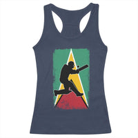 Guyana Cricket Racerback Tank Top Retro Vintage Sport Guyanese Flag West Indies Cricket Fan