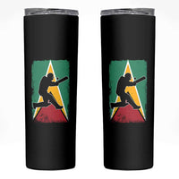 Guyana Cricket Skinny Tumbler Retro Vintage Sport Guyanese Flag West Indies Cricket Fan