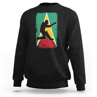 Guyana Cricket Sweatshirt Retro Vintage Sport Guyanese Flag West Indies Cricket Fan