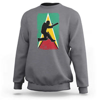 Guyana Cricket Sweatshirt Retro Vintage Sport Guyanese Flag West Indies Cricket Fan