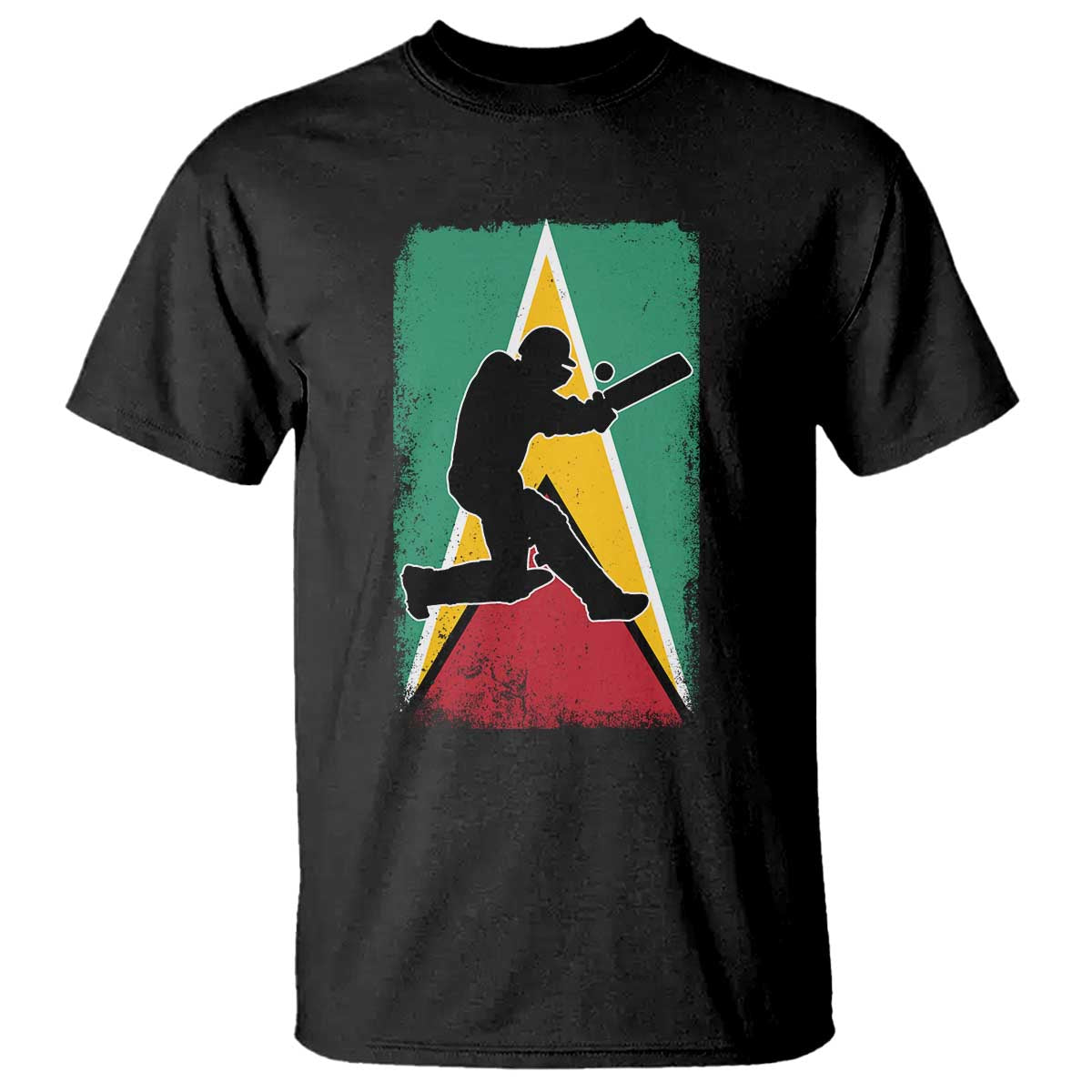 Guyana Cricket T Shirt Retro Vintage Sport Guyanese Flag West Indies Cricket Fan