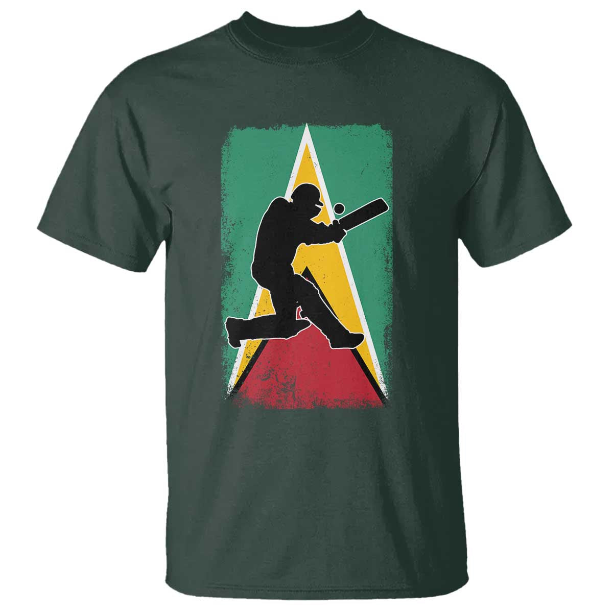 Guyana Cricket T Shirt Retro Vintage Sport Guyanese Flag West Indies Cricket Fan