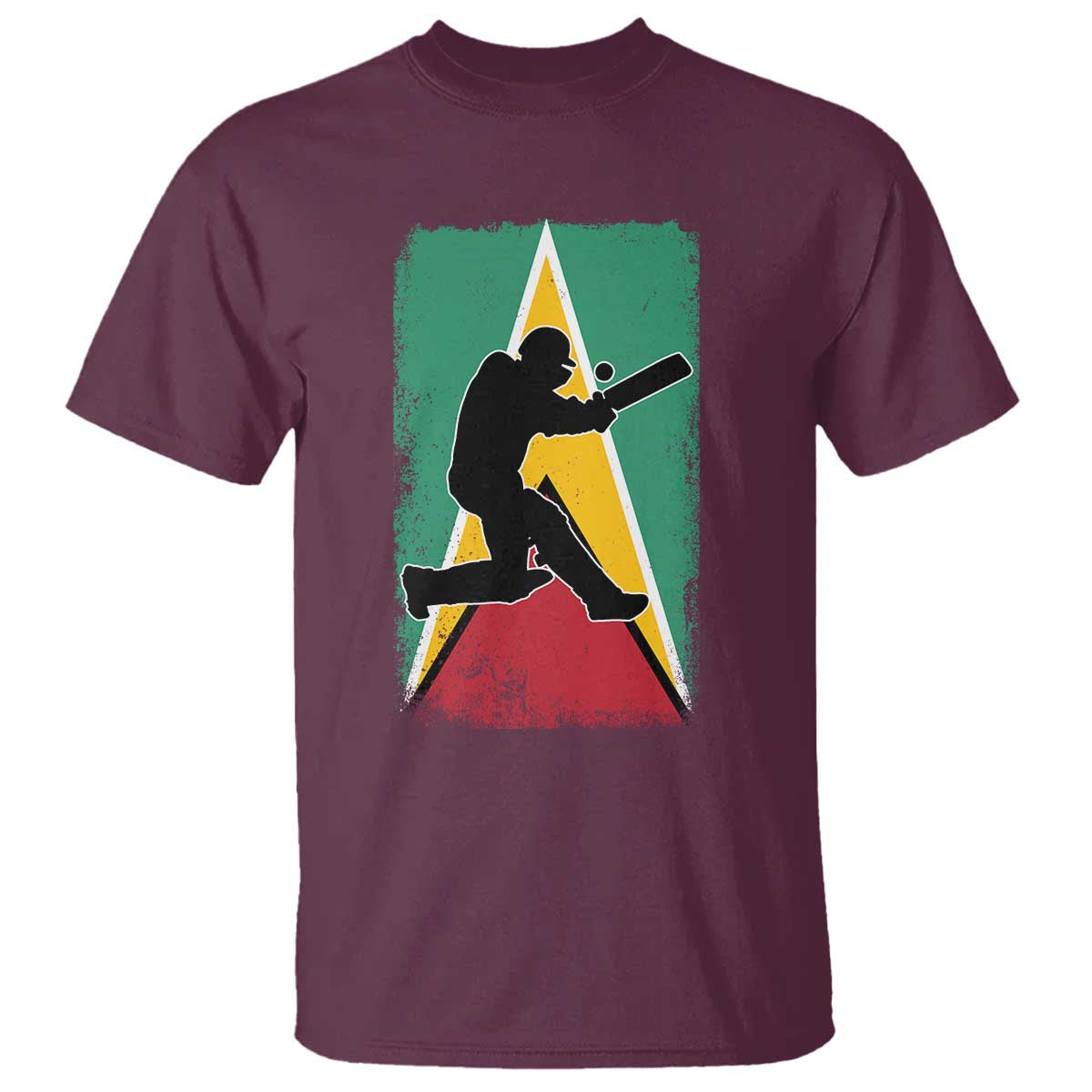 Guyana Cricket T Shirt Retro Vintage Sport Guyanese Flag West Indies Cricket Fan