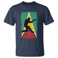 Guyana Cricket T Shirt Retro Vintage Sport Guyanese Flag West Indies Cricket Fan
