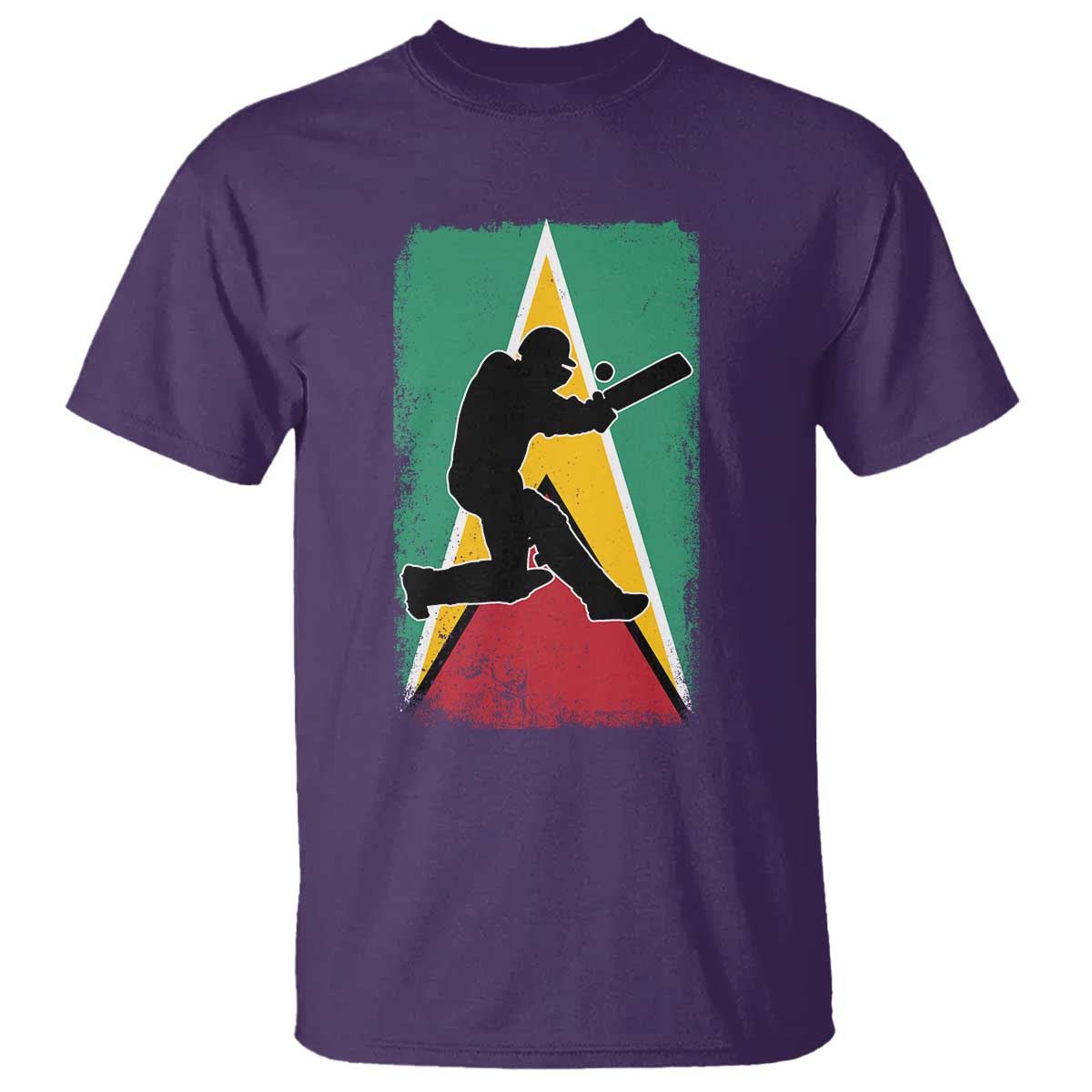 Guyana Cricket T Shirt Retro Vintage Sport Guyanese Flag West Indies Cricket Fan