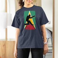 Guyana Cricket T Shirt For Women Retro Vintage Sport Guyanese Flag West Indies Cricket Fan