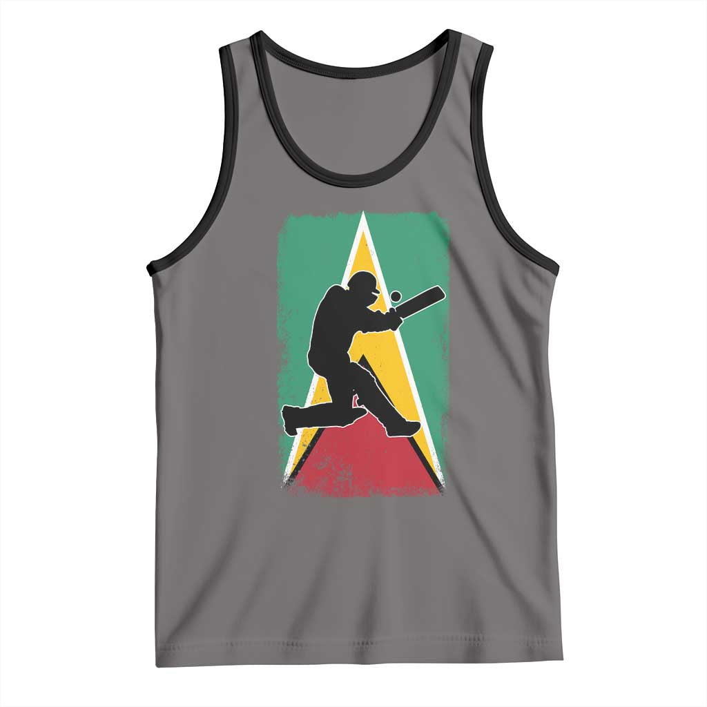 Guyana Cricket Tank Top Retro Vintage Sport Guyanese Flag West Indies Cricket Fan