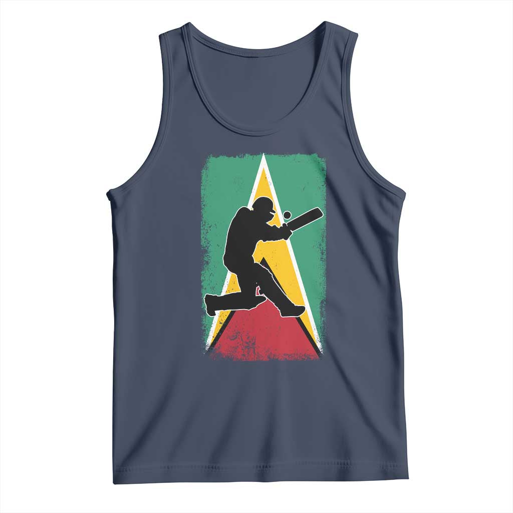 Guyana Cricket Tank Top Retro Vintage Sport Guyanese Flag West Indies Cricket Fan