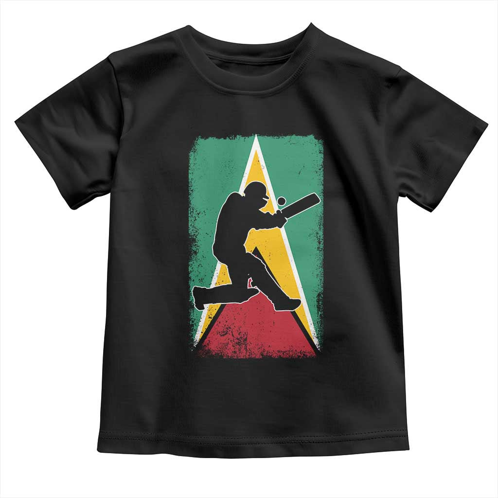 Guyana Cricket Toddler T Shirt Retro Vintage Sport Guyanese Flag West Indies Cricket Fan