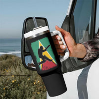 Guyana Cricket Tumbler With Handle Retro Vintage Sport Guyanese Flag West Indies Cricket Fan
