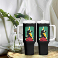 Guyana Cricket Tumbler With Handle Retro Vintage Sport Guyanese Flag West Indies Cricket Fan
