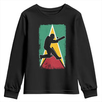Guyana Cricket Youth Sweatshirt Retro Vintage Sport Guyanese Flag West Indies Cricket Fan
