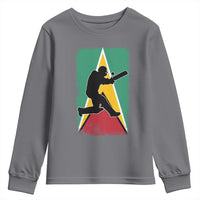 Guyana Cricket Youth Sweatshirt Retro Vintage Sport Guyanese Flag West Indies Cricket Fan