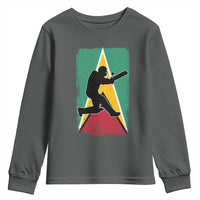Guyana Cricket Youth Sweatshirt Retro Vintage Sport Guyanese Flag West Indies Cricket Fan