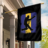 Barbados Cricket Garden Flag Retro Vintage Sport Bajan Flag West Indies Cricket Fan