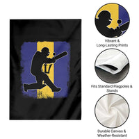Barbados Cricket Garden Flag Retro Vintage Sport Bajan Flag West Indies Cricket Fan