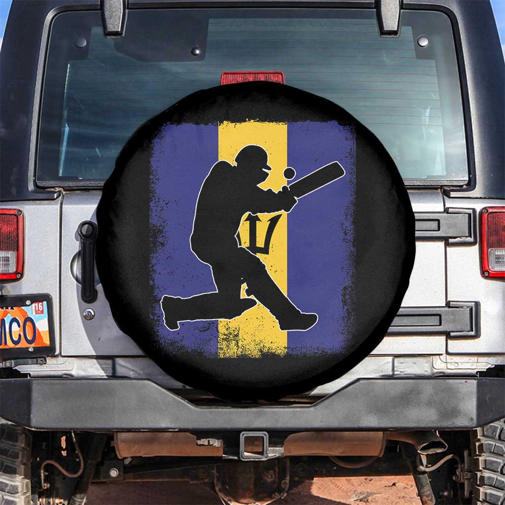 Barbados Cricket Spare Tire Cover Retro Vintage Sport Bajan Flag West Indies Cricket Fan