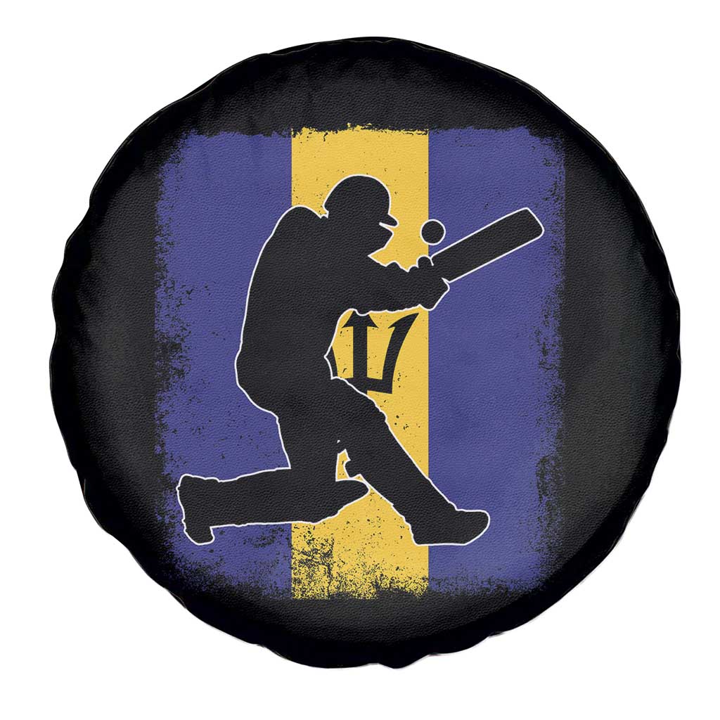 Barbados Cricket Spare Tire Cover Retro Vintage Sport Bajan Flag West Indies Cricket Fan