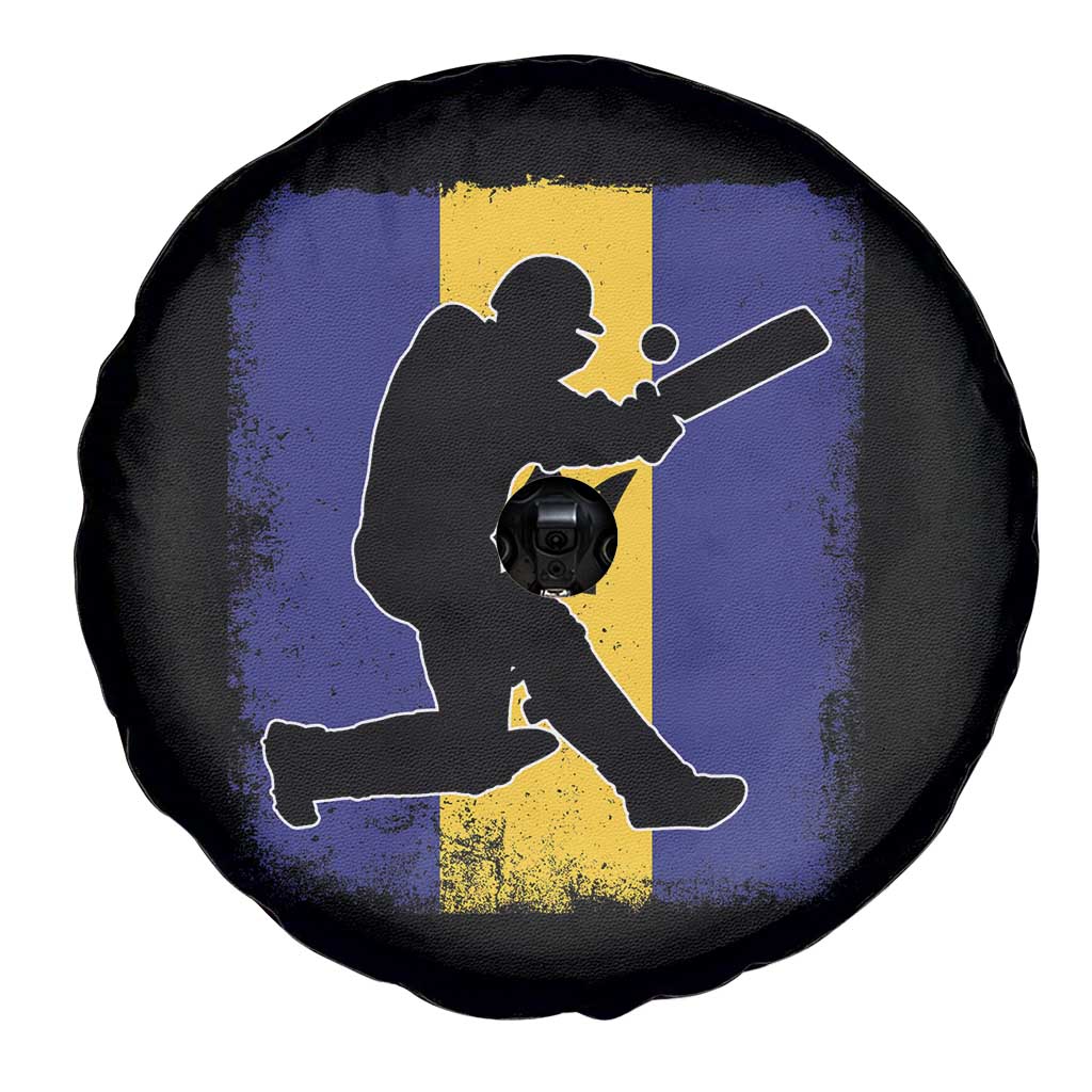 Barbados Cricket Spare Tire Cover Retro Vintage Sport Bajan Flag West Indies Cricket Fan
