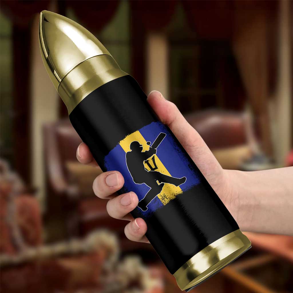 Barbados Cricket Bullet Tumbler Retro Vintage Sport Bajan Flag West Indies Cricket Fan