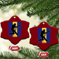Barbados Cricket Ceramic Ornament Retro Vintage Sport Bajan Flag West Indies Cricket Fan