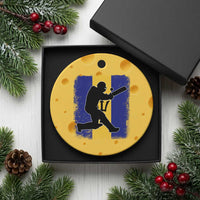 Barbados Cricket Ceramic Ornament Retro Vintage Sport Bajan Flag West Indies Cricket Fan