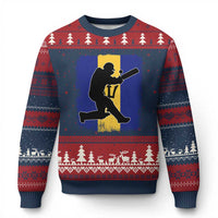 Barbados Cricket Ugly Christmas Sweater Retro Vintage Sport Bajan Flag West Indies Cricket Fan