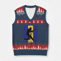 Barbados Cricket V-Neck Knit Sweater Vest Retro Vintage Sport Bajan Flag West Indies Cricket Fan