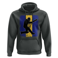 Barbados Cricket Hoodie Retro Vintage Sport Bajan Flag West Indies Cricket Fan