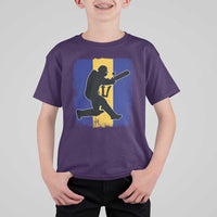Barbados Cricket T Shirt For Kid Retro Vintage Sport Bajan Flag West Indies Cricket Fan
