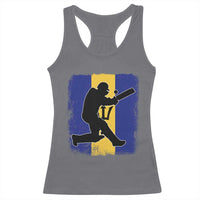 Barbados Cricket Racerback Tank Top Retro Vintage Sport Bajan Flag West Indies Cricket Fan