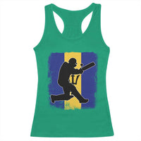 Barbados Cricket Racerback Tank Top Retro Vintage Sport Bajan Flag West Indies Cricket Fan