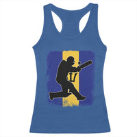 Barbados Cricket Racerback Tank Top Retro Vintage Sport Bajan Flag West Indies Cricket Fan