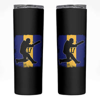 Barbados Cricket Skinny Tumbler Retro Vintage Sport Bajan Flag West Indies Cricket Fan