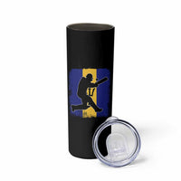 Barbados Cricket Skinny Tumbler Retro Vintage Sport Bajan Flag West Indies Cricket Fan