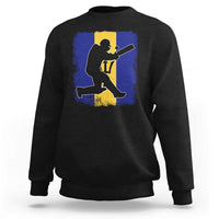 Barbados Cricket Sweatshirt Retro Vintage Sport Bajan Flag West Indies Cricket Fan