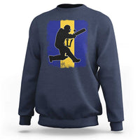 Barbados Cricket Sweatshirt Retro Vintage Sport Bajan Flag West Indies Cricket Fan