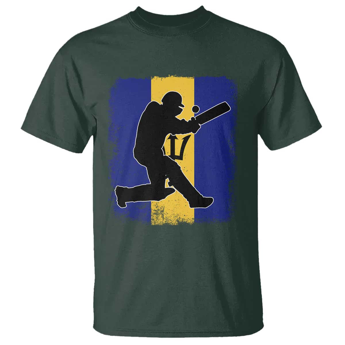 Barbados Cricket T Shirt Retro Vintage Sport Bajan Flag West Indies Cricket Fan