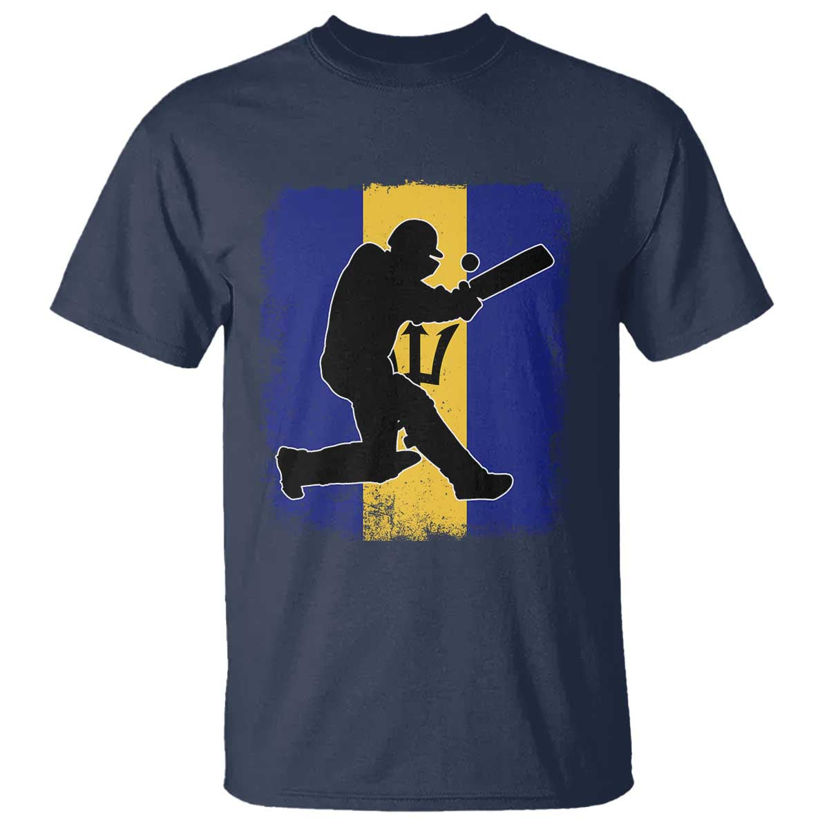 Barbados Cricket T Shirt Retro Vintage Sport Bajan Flag West Indies Cricket Fan