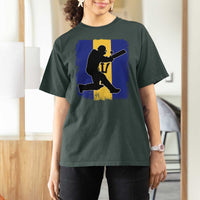 Barbados Cricket T Shirt For Women Retro Vintage Sport Bajan Flag West Indies Cricket Fan