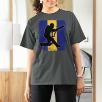 Barbados Cricket T Shirt For Women Retro Vintage Sport Bajan Flag West Indies Cricket Fan