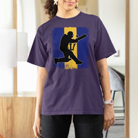Barbados Cricket T Shirt For Women Retro Vintage Sport Bajan Flag West Indies Cricket Fan