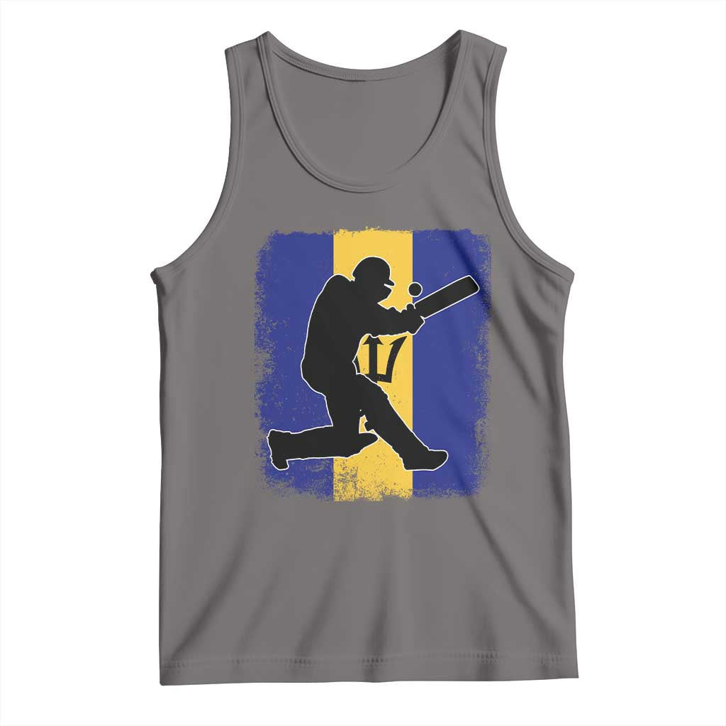 Barbados Cricket Tank Top Retro Vintage Sport Bajan Flag West Indies Cricket Fan