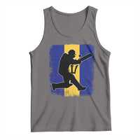 Barbados Cricket Tank Top Retro Vintage Sport Bajan Flag West Indies Cricket Fan
