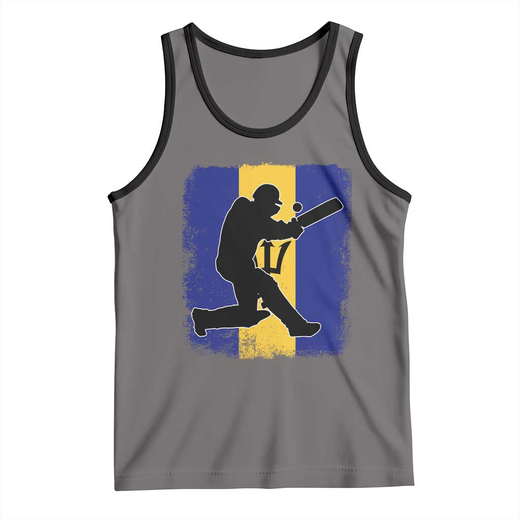Barbados Cricket Tank Top Retro Vintage Sport Bajan Flag West Indies Cricket Fan