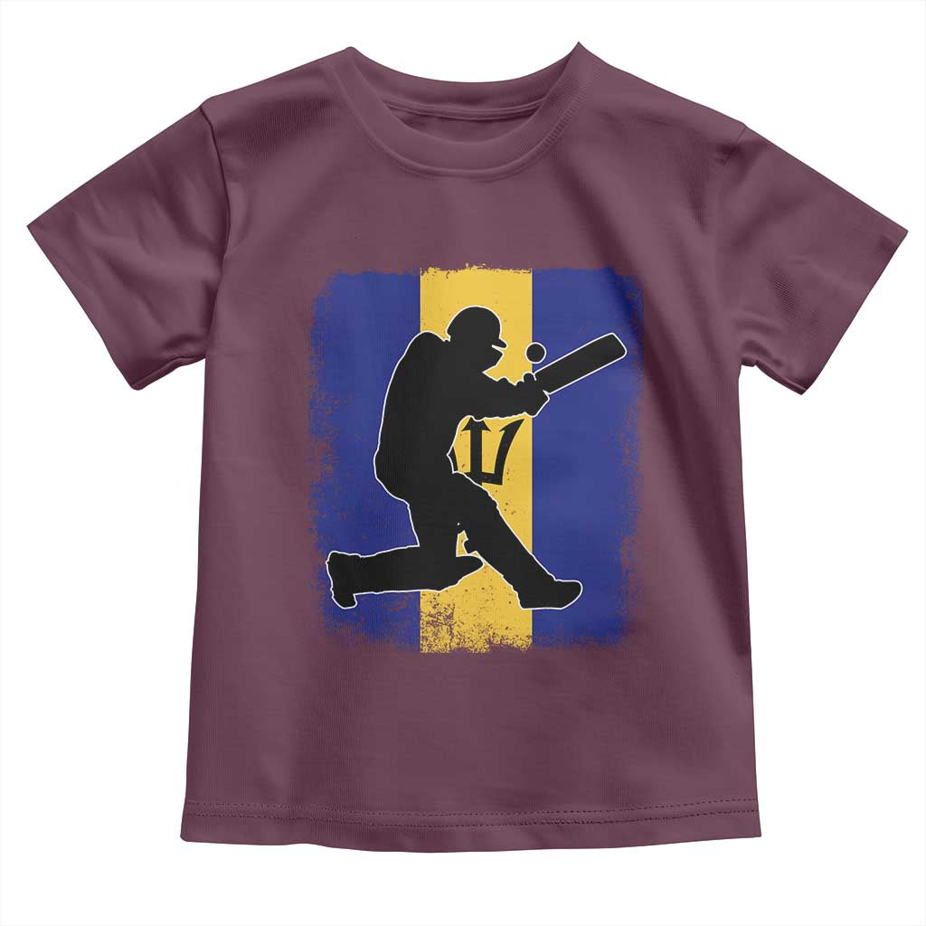 Barbados Cricket Toddler T Shirt Retro Vintage Sport Bajan Flag West Indies Cricket Fan