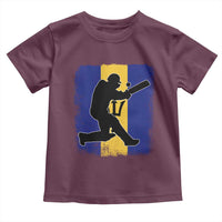 Barbados Cricket Toddler T Shirt Retro Vintage Sport Bajan Flag West Indies Cricket Fan