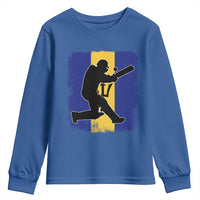 Barbados Cricket Youth Sweatshirt Retro Vintage Sport Bajan Flag West Indies Cricket Fan