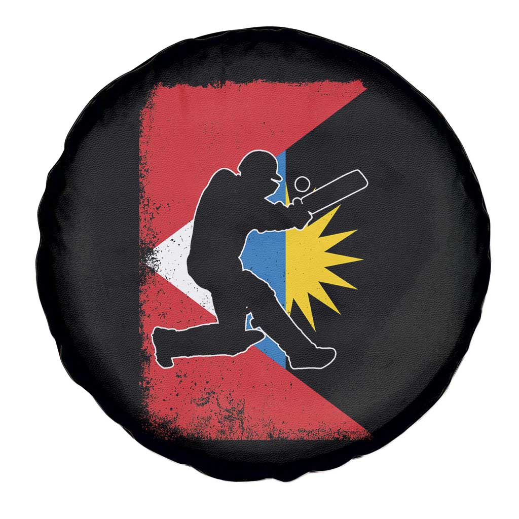 Antigua and Barbuda Cricket Spare Tire Cover Retro Vintage Sport Antiguan Flag West Indies Cricket Fan
